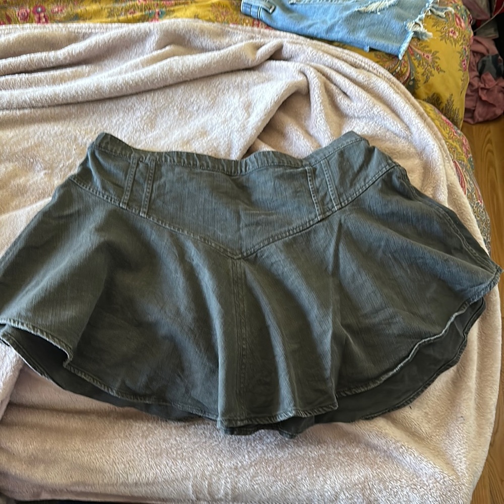 Aerie black denim stretchy waist jean skirt, size X-Large